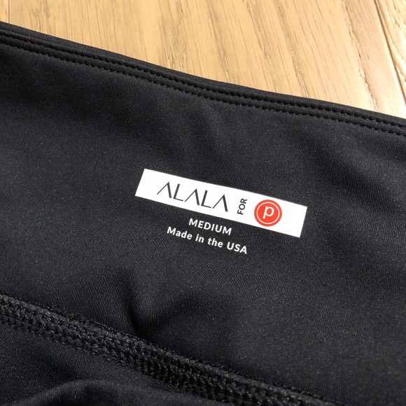 NWT ALALA Black and Silver Leggings w/ Mesh Detail - Picture 5 of 5